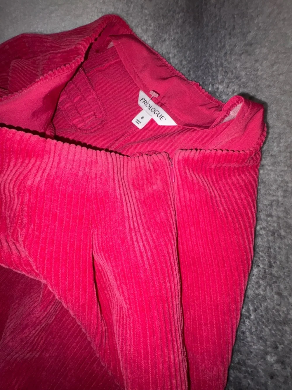 (B5)  NWOT Prologue Pink Corduroy Wide Leg Pants Size 6‎ High Rise Trouser